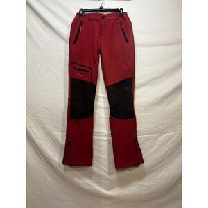 Amazon Stretchy Red Ski Pants w/ Zipper Pockets (Size 4)